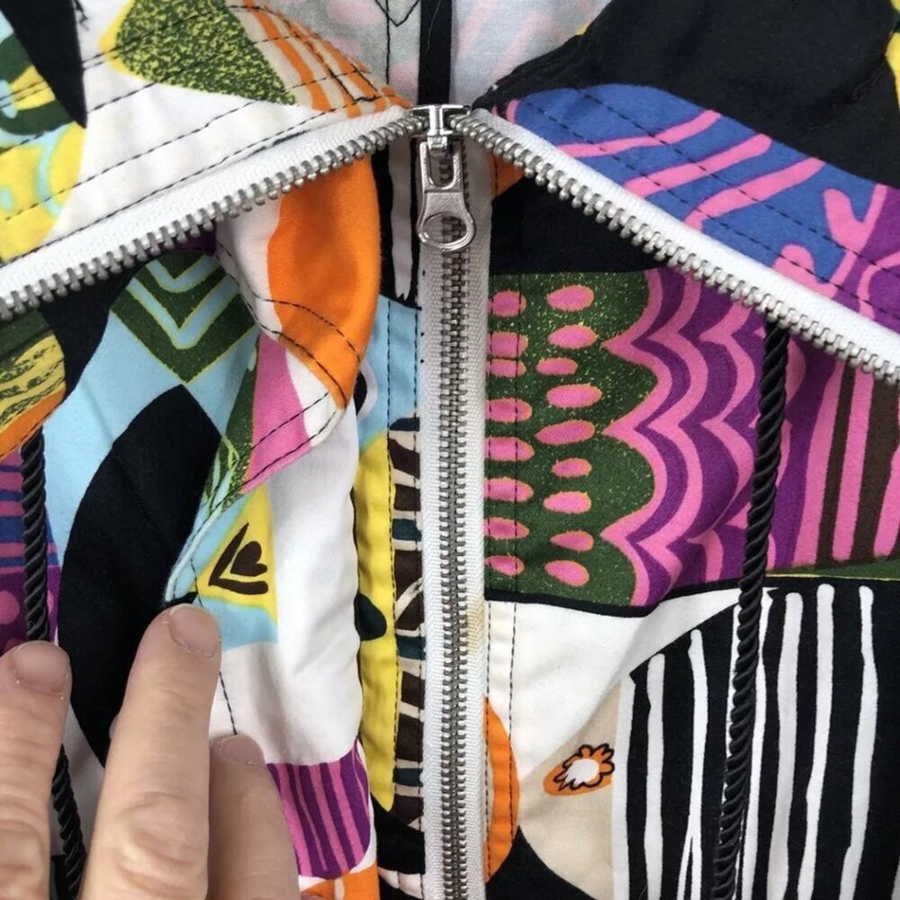 Peck & Peck Weekend Vibrant Multi-Color Tropical Women's Spring Jacket - Medium - Picture 9 of 11